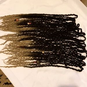 Double ended wool dread extensions